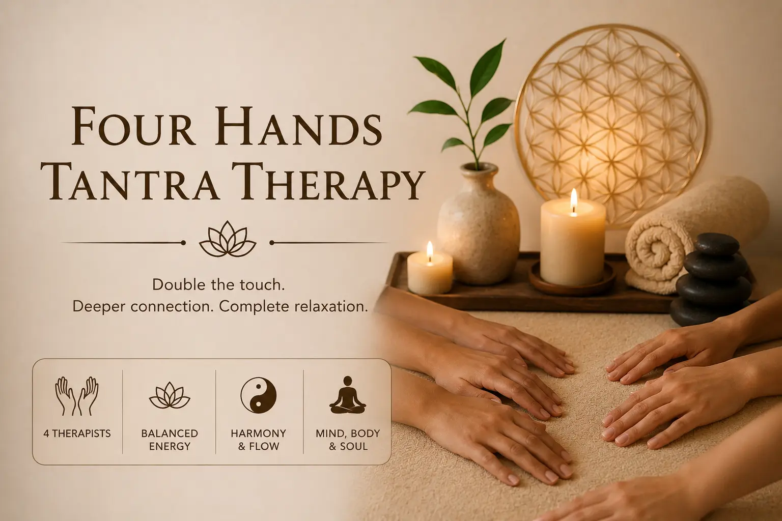 Authentic Four Hands Tantra holistic health treatment