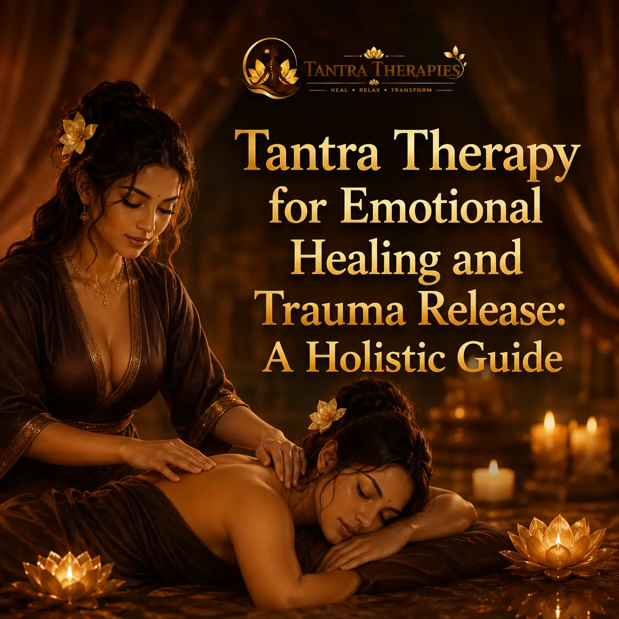 A serene healing space in a wellness center dedicated to trauma release and emotional healing through Tantra Therapy